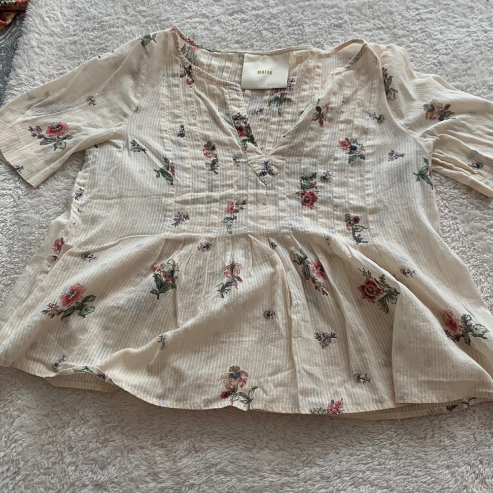 Maeve floral print shirt